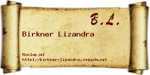 Birkner Lizandra névjegykártya